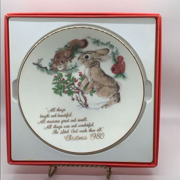 Winter Wonders Christmas Plate 1980 - Picture 1 of 2